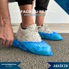 200 x Disposable Polyethylene Shoe Covers 3g High Tear Resistance