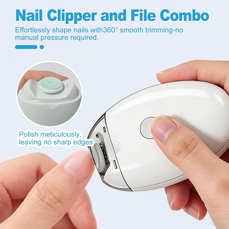 Automatic Electric Nail Clipper,3-Speed Quiet Nail Grinder with Nail Catcher,