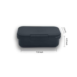 CutieKeeLoo Stainless Steel Bento Box for Adults - Leakproof Microwave Safe Lunch Box for Work, Meal Prep and On the Go with Utensils & Canvas Bag (Black)