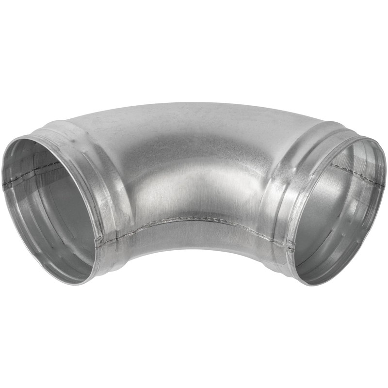 5'' Inch / 125mm 90 Degree Duct Connector - Galvanized