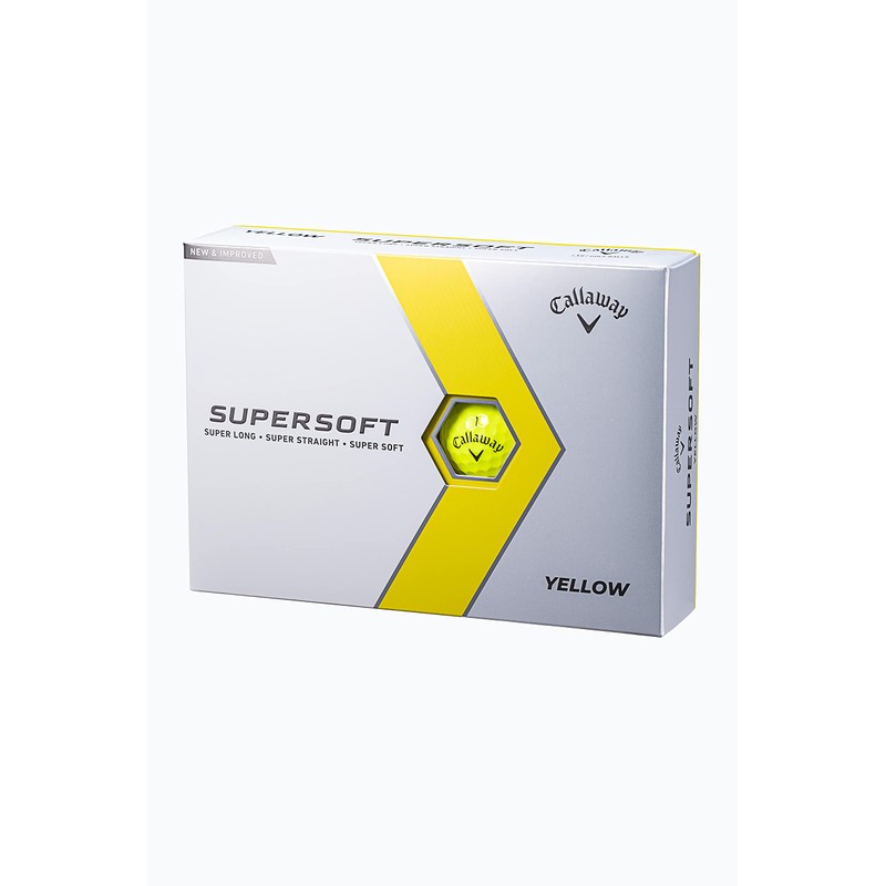 Callaway Supersoft 23 YLW Golf Balls, 1 Dozen (12 Piece),