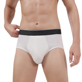 AIRCUTE Washable Super Absorbency Urinary Incontinence Underwear for Men, Soft Briefs for Bladder Leaks 160ML,1 Pack (X-Large, White)