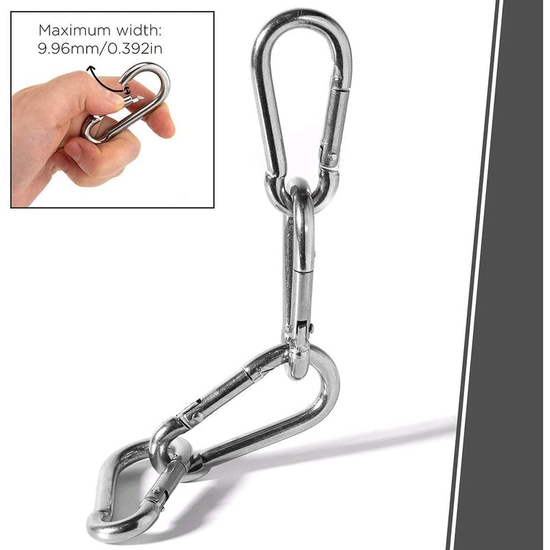 JUTOSU Carabiner, Spring Snap, Strong Stainless Steel, 304 Stainless Steel