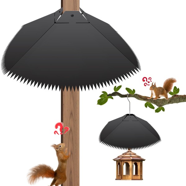 Metal Squirrel Baffles with Spikes for 4x4 Posts: 19 Inch