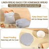 BIEOFFEI 4 Pack Sourdough Bread Bags Linen Bread Bags for