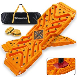 Off-Road Traction Boards Recovery Tracks – Heavy-Duty Recovery Boards with 34 Replaceable Anti-Slip Spikes for Sand, Mud & Snow – Compatible with 4x4, ATV, UTV, SUV & Trucks
