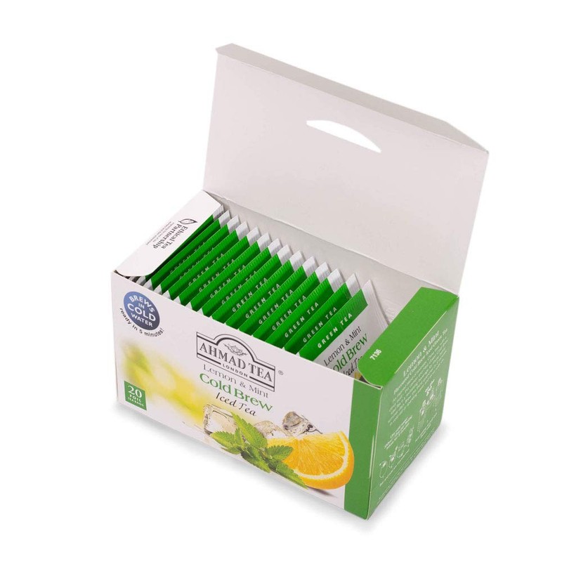 Ahmad Tea Cold Brew Lemon & Mint Green Iced Tea,