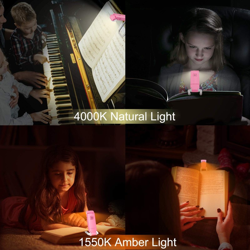 LUXSWAY USB Rechargeable Book Light for Reading,Small Book Reading Light