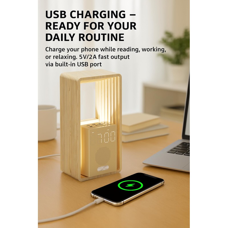 Sunrise Alarm Clock with Wake-Up Light: Dual Alarm Sound Machine