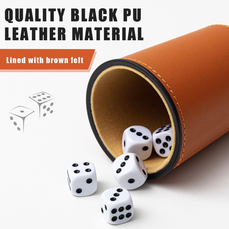 Liliful 2 Set Leather Dice Cups Include 10 Leather Game