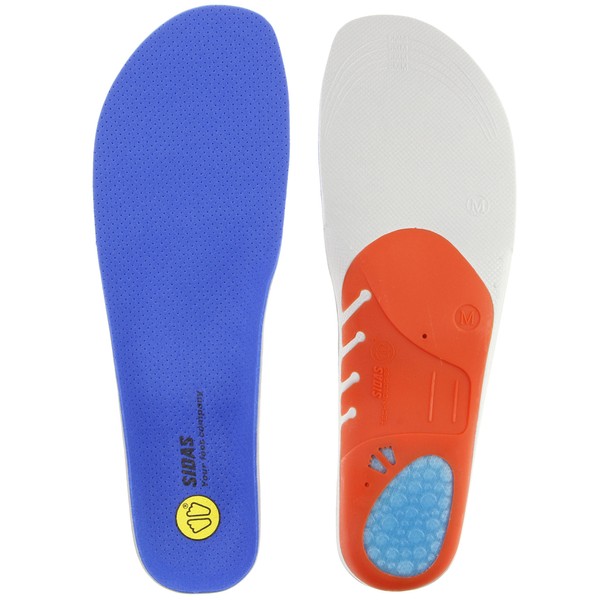 SIDAS 20121862 Insoles for Tennis, Basketball, Volleyball, Badminton, Action 3D, M, Blue, M (US Size 7.5 - 9.4 inches (25.0 - 26.5 cm)