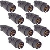 APUK 10x Trailer 7 Pin Plug 12V Male Replacement for