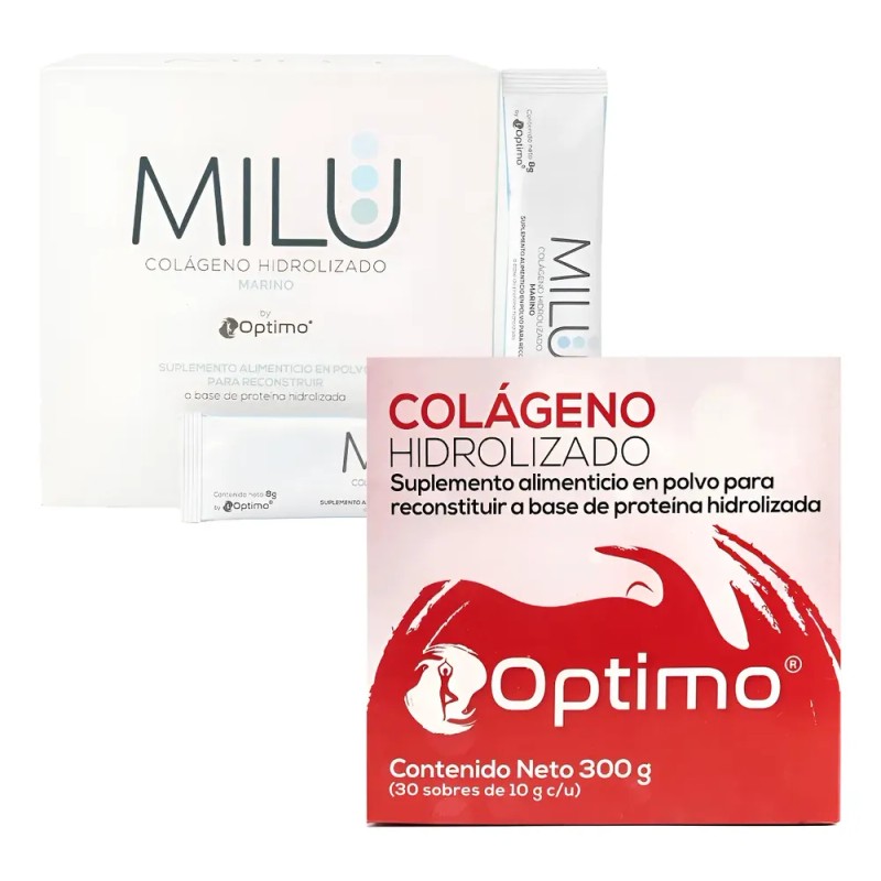 Kit Colágeno Hidrolizado Optimo + Milu Marino