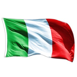 GUSTO Will Be All Well Flag Italy 1.4 * 3ft 90x146cm Tricolor Blue National Flag Resistant Fabric Italy Flag 90x150