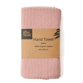 Wild & Stone | Organic Cotton Hand Towel Kitchen Towel | Perfect For Around The Home | Eco Hand Towels (Rose)