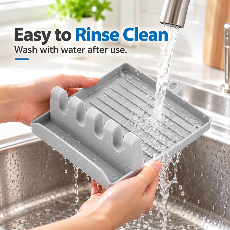 Kitchen Spoon Holders Fork Spatula Rack Shelf Organizer Plastic Chopsticks