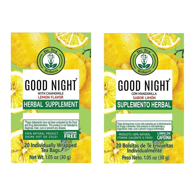 Dr. Tea Good Night Tea with Chamomile - Lemon Flavor