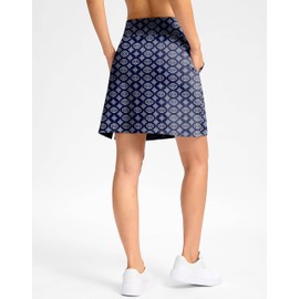 Viodia 18" Skorts for Woman with Pockets High Waisted Golf Tennis Skirts Knee Length Long Skort for Women Dressy Casual