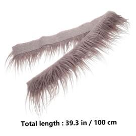 SEWACC 6pcs Faux Fur Strips Soft Plush Material Multi Function Trim for Crafts Costumes and Decorations Durable Non Shedding Versatile Fabric for Hats and DIY Projects Grey