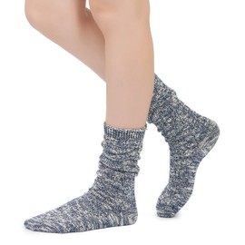 Leotruny 3-Pack Women's Slouch Vintage Knit Cotton Boot Socks (3pairs-assorted)