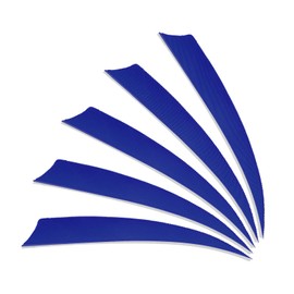 PATIKIL Arrows Vanes 4 Inch, 25 Pack Left Wing Arrow Feather Turkey Fletching Archery Accessories for DIY Target Shooting Hunting, Navy Blue