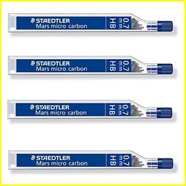 STAEDTLER Mars micro carbon 250 0.7mm HB - Pencil lead refills - 4 Tubes / Packs (48 Leads) HB