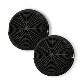 DL SERVICE 2 x Activated Carbon Cooker Hood Filter Compatible with Elica F00478 Type 47, Whirlpool 484000008784, AEG Electrolux 50292969008, Diameter 15.5cm