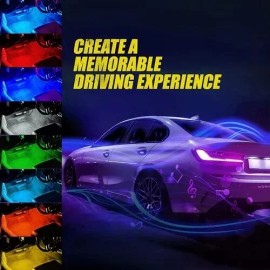 PUNKZZ Tiras 48 Led Rgb Interior Control Remoto Luz Para Auto