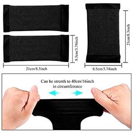 Geyoga 4 Pair Arm Wrap Shapers - Female Arm Trainers & Shapers for Women's Sport & Fitness (Black)