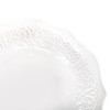 SOUJOY Set of 6 Porcelain Dinner Plate, 10'' Embossed Salad