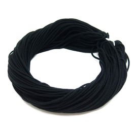 [Machida Suten] Thick Acrylic Spindle String Approx. 0.28 inches (7 mm) 166.6 ft (50 m) Drawstring / Apron / Handicraft / Handmade (31 Black)