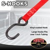 1in x 5.5ft Cam Buckle Tie-Downs w/ S-Hooks - 400