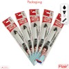 FLAIR Marathon 5 x 0.7mm BLACK Ballpoint Pens Smooth Longer