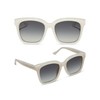DIFF Meredith Oversized Designer Square Sunglasses for Women UV400, Opaline