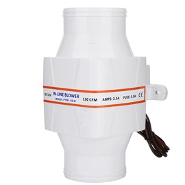 Strong Ventilation Fan DC 12V Extractor Fan Marine Bilge Air Blower Fan for Yacht Caravan, ABS Material in Line Air Blower, Hose Connector Diameter: 76mm/3in