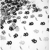14g Black & Silver 40th Birthday Confetti Foil Metallic Glitz