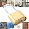 Outdoor Lock 4 Digit Combination Code Long lock Padlock Waterproof