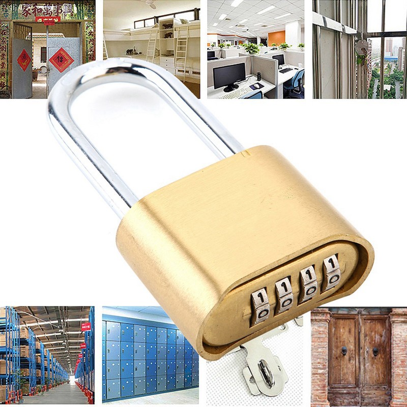 Outdoor Lock 4 Digit Combination Code Long lock Padlock Waterproof