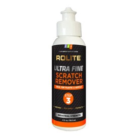 Rolite Ultra Fine Scratch Remover for Plastic & Acrylic Surfaces Including Marine Strataglass & Eisenglass, Headlights, Aquariums, 4oz,