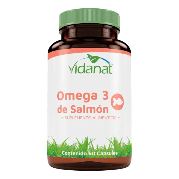 Omega 3 De Salmon 60 Cápsulas Vidanat Sabor Sin sabor