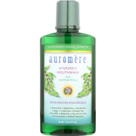 Auromere Ayurvedic Mouthwash, Fluoride Free, Alcohol Free, 16 Fluid Ounce (Pack of 3)