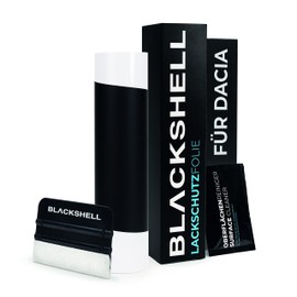 Blackshell® Boot Sill Protector Film Suitable for Dacia Sandero, Year of Manufacture 2017-2023 (Facelift), Matt Black, Perfect Fit Boot Sill Protection Including Set for Film