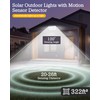 2Pack Solar Outdoor Sensor Lights, IP67 Waterproof 3Light Modes -Upgraded