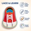 Wooden Shoe Lacing Practice Board, Learn to Tie Training Kit,