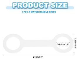 PATIKIL Water Bottle Carrier Grip, Portable Soft Silicone Non-Slip Water Handle Grip Water Bottle Holder Strap for Outdoor Running Bike Gym Jogging Carrying, White