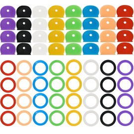 64PCS Cubiertas de llave, BetterJonny Caucho Identificador de Llaves, Cubre Llaves Tag Identificador Clave Codificación para Facil Ubicacion y Organizacion