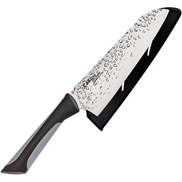 Kai Luna 7 Inch Santoku Knife with Sheath and Soft-Grip Handle