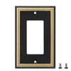 Pearled Frame Decorative Wall Plate Switch Plate Outlet Cover (Single