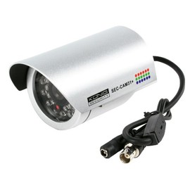 Konig High Resolution Weatherproof CCTV Camera with Infra Red LEDs for Night Vision - Silver