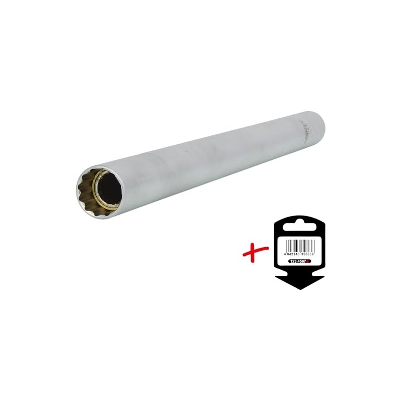 KS Tools 517.1143-E 3/8 Inch Spark Plug Socket, Long, 14